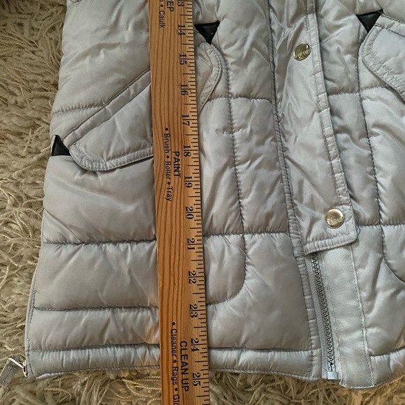 London Fog Girls Hooded Puffer Winter Jacket M( 10/12) light gray - Picture 8 of 16